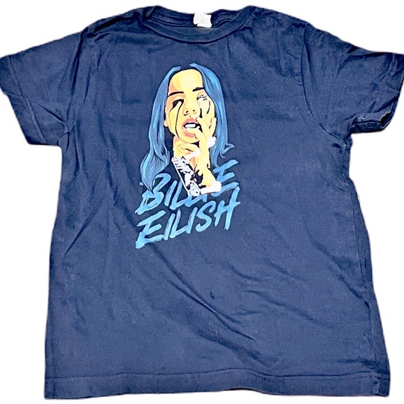 Hot Topic | Tops | Billie Eilish Sz S Navy Graphic T In Cover Shot